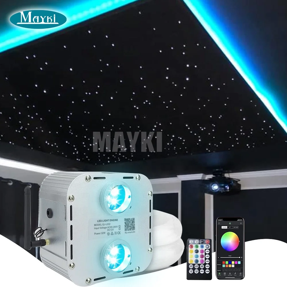 RGBW Twinkle LED Fiber Optic Light Source Car Ceiling Starry Optical Fibre Starlight