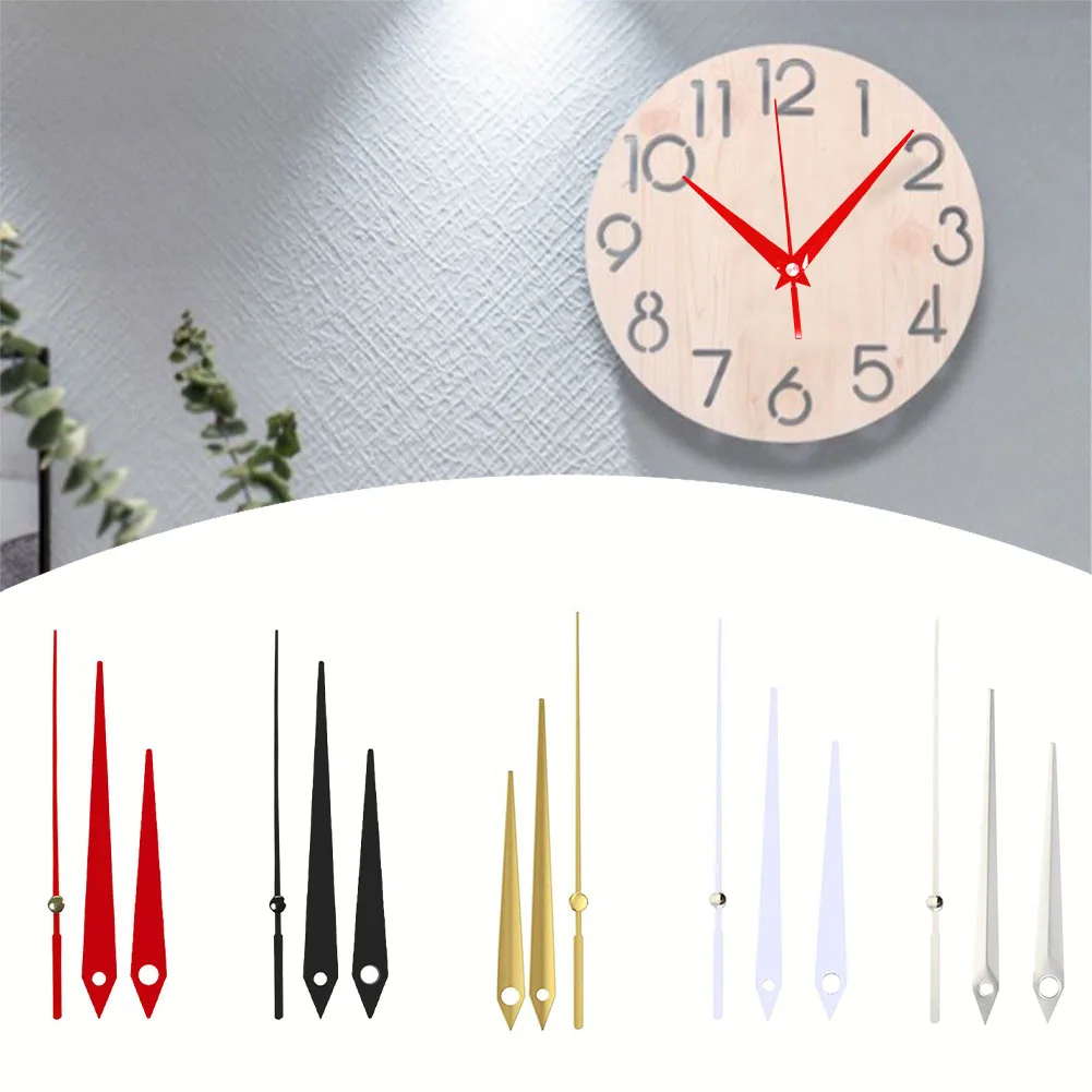 For DIY Clock Craft Clock Hands Clock Needle Metal Clock Needle Watch Accessories 5set Aluminum Black Silver Making Clock