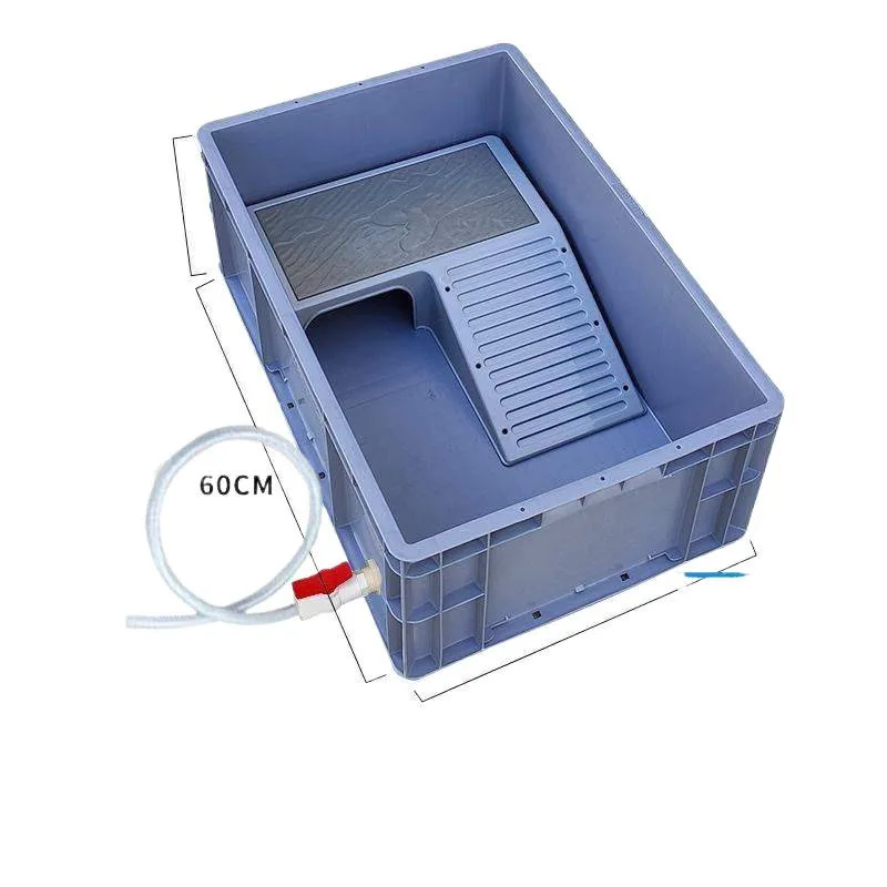 Large household turtle tank creative turtle box drying platform drainage feeding with turtle