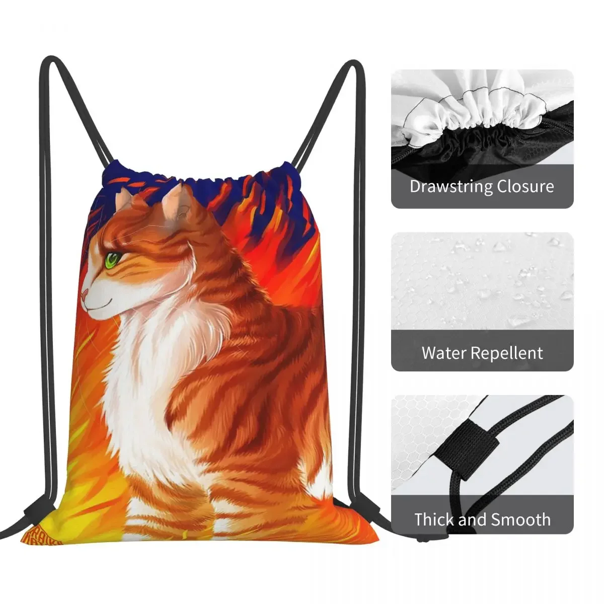 Firestar-Sacos De Cordão Portátil, Mochilas De Impressão, Pacote De Bolso, Bolsa De Esportes, Bookbag para Estudantes, Viagem, Moda