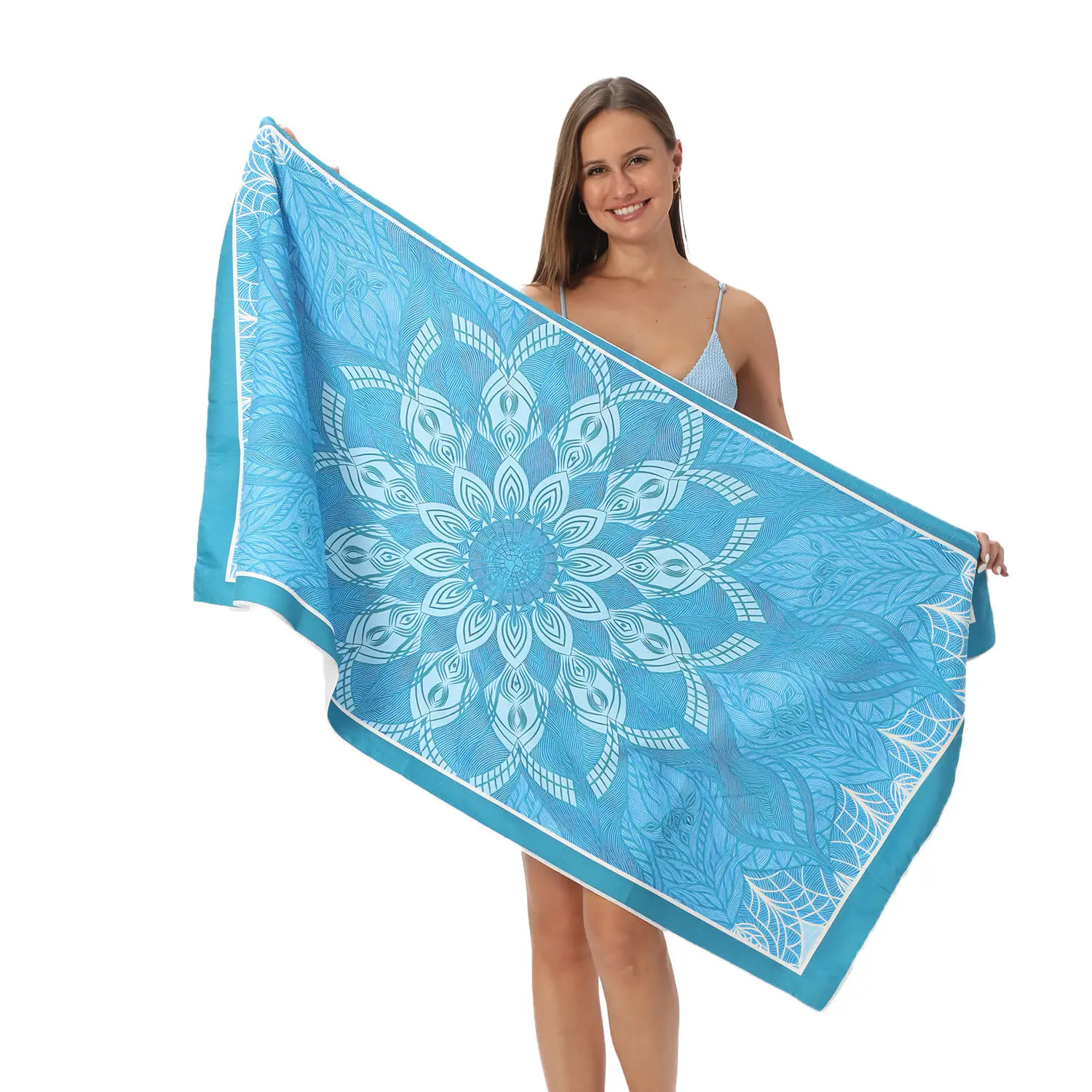 Soft Anchor Print Beach Towel Lightweight Quick Dry Summer Vacation Bath Shawl for Easy Carrying And Relaxing at the Beach