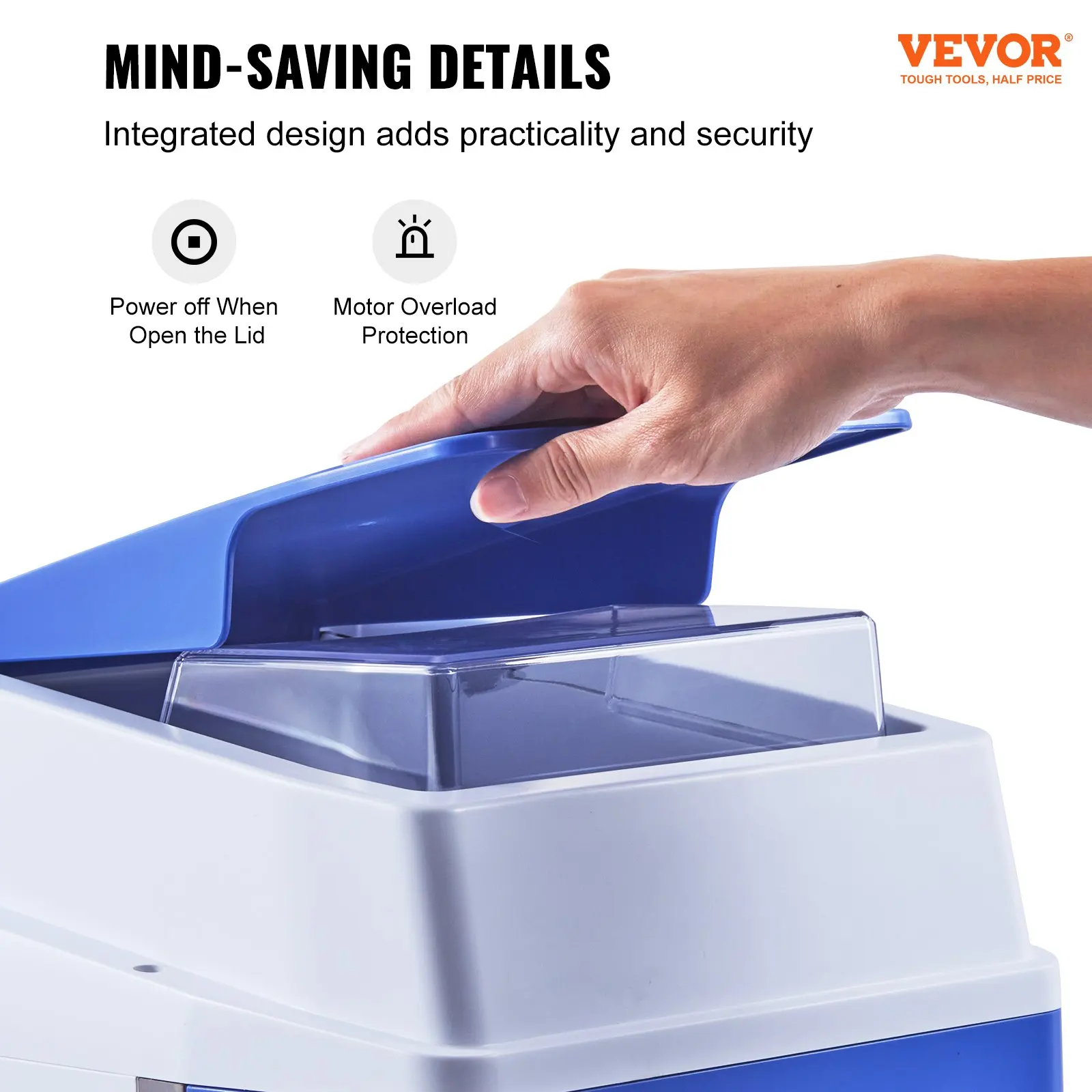 VEVOR Commercial Ice Shaver Crusher,265lbs/H Electric Snow Cone Maker,Tabletop Shaved Ice Machine Snowmaker for Party Home Use