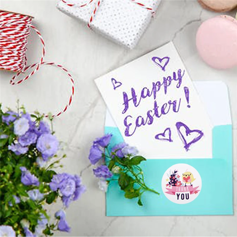 500 قطعة شكرا ملصقات لطيف الوردي الطفل الفيل التسمية الطفل تلبية هدية حفلة أعواد تزيين ملصقات الأعمال القرطاسية