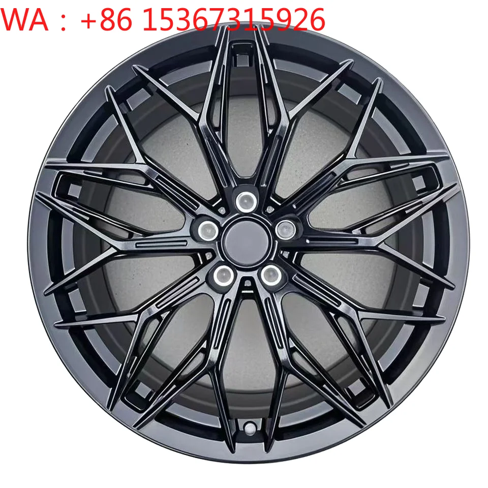 18 Inch TUV Approved Hyper Black Concave Multi Spoke Flow Form Aluminum Alloy Passenger Car Wheels