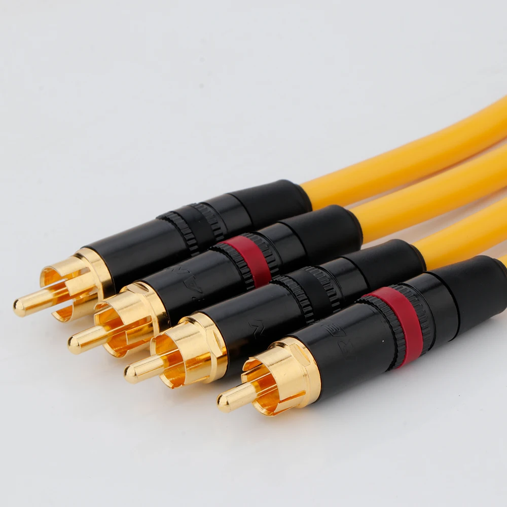 Para Van Den Hul kabel Audio RCA Audio wideo rozszerzyć pojedynczy kabel VDH RCA Interconnect Cable D-102 III HYBRID (Halogen F)