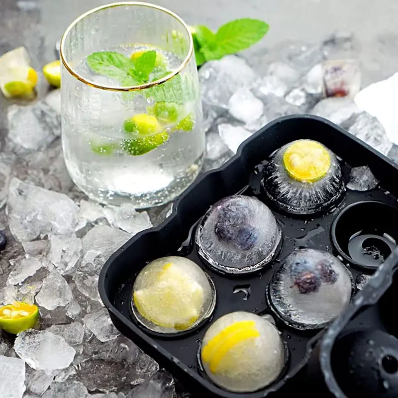 

Ice Cube Tray Silicone Ice Ball Freezer Mold Square Ice Cube Maker with Lid 6/8 Grids for Whiskey Cocktail Coffee Accessories917