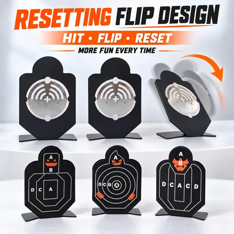 Portable Metal Game Target Self Reset Plate Crisp Strike Sound Desktop Hobby Practice Parts