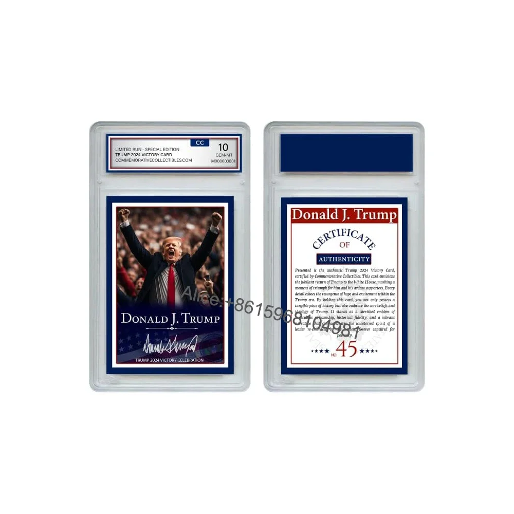 

Customized 2024 Donald Trump US President Paper Cards In Holder Case Never Surrender Save America Trading Cards Fans Collection