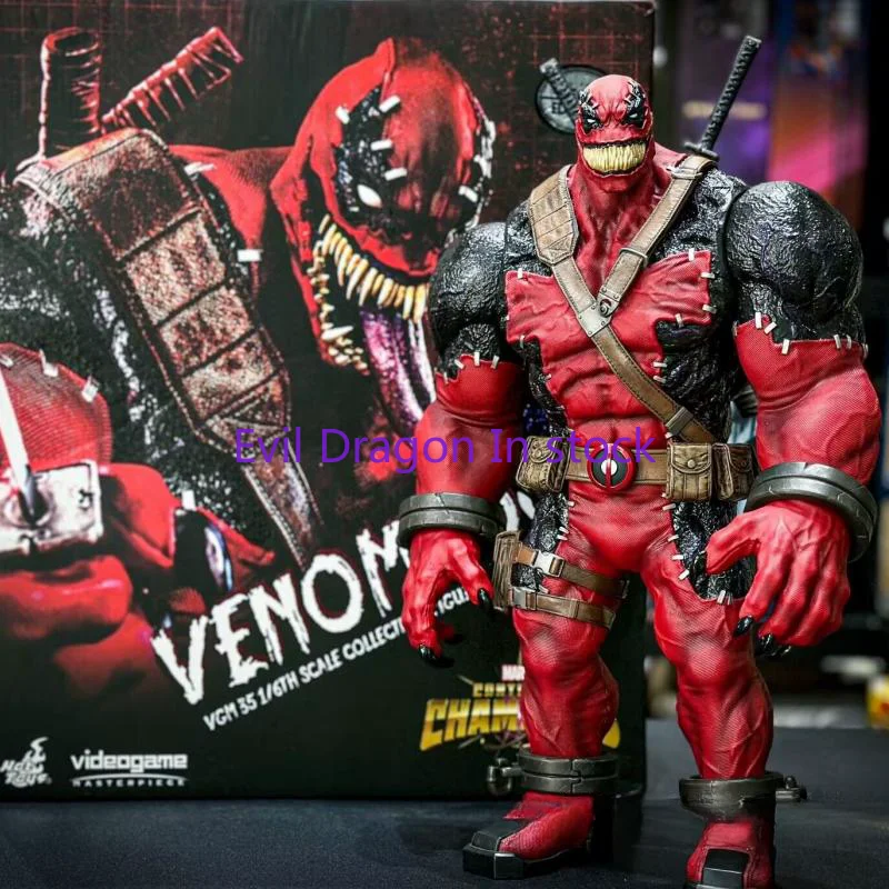 In Stock Original Marvel Venom Pool Action Figure Toy Movie Character Portrait Model 1:6 36.5cm Collectible Gift