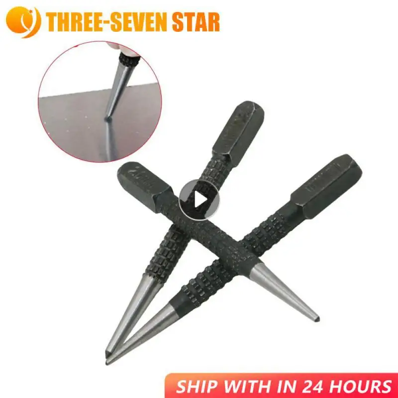 1/3pcs Non-Slip Center Pin Punch Set Alloy Steel Metal Wood Marking Drilling Tools 1.5mm/2mm/3mm High-carbon Steel Center Punch