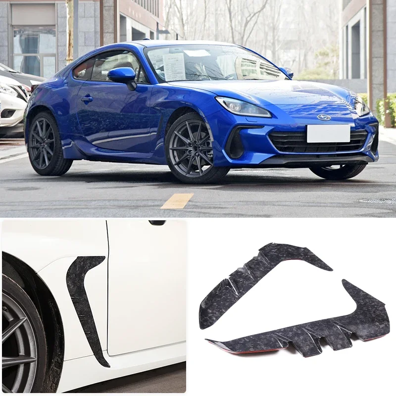 Car Fender Side Air Vent Outlet Cover Trim For Toyota 86 Subaru BRZ 2022-2023 Decorative Sticker Dry Carbon Fiber Accessories