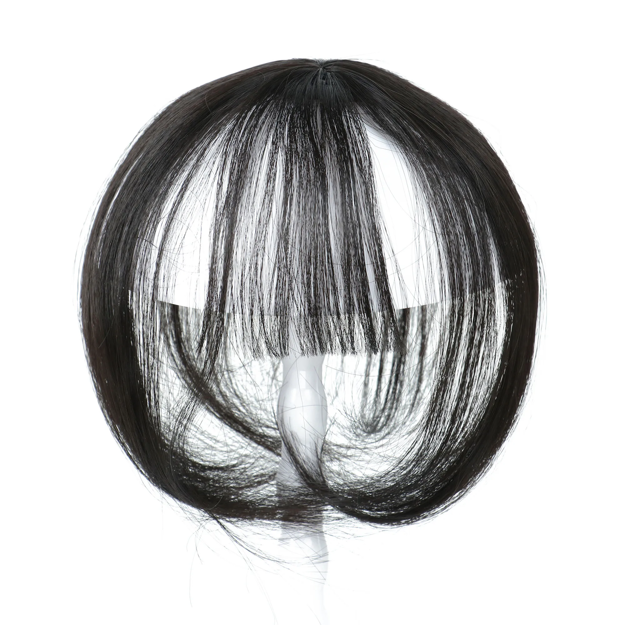 

One Piece Clip in Hair Fringe 3D Hair Bangs Hair Piece Flat Bangs with Clips on Bangs Hair Extension Wiglet Hairpieces