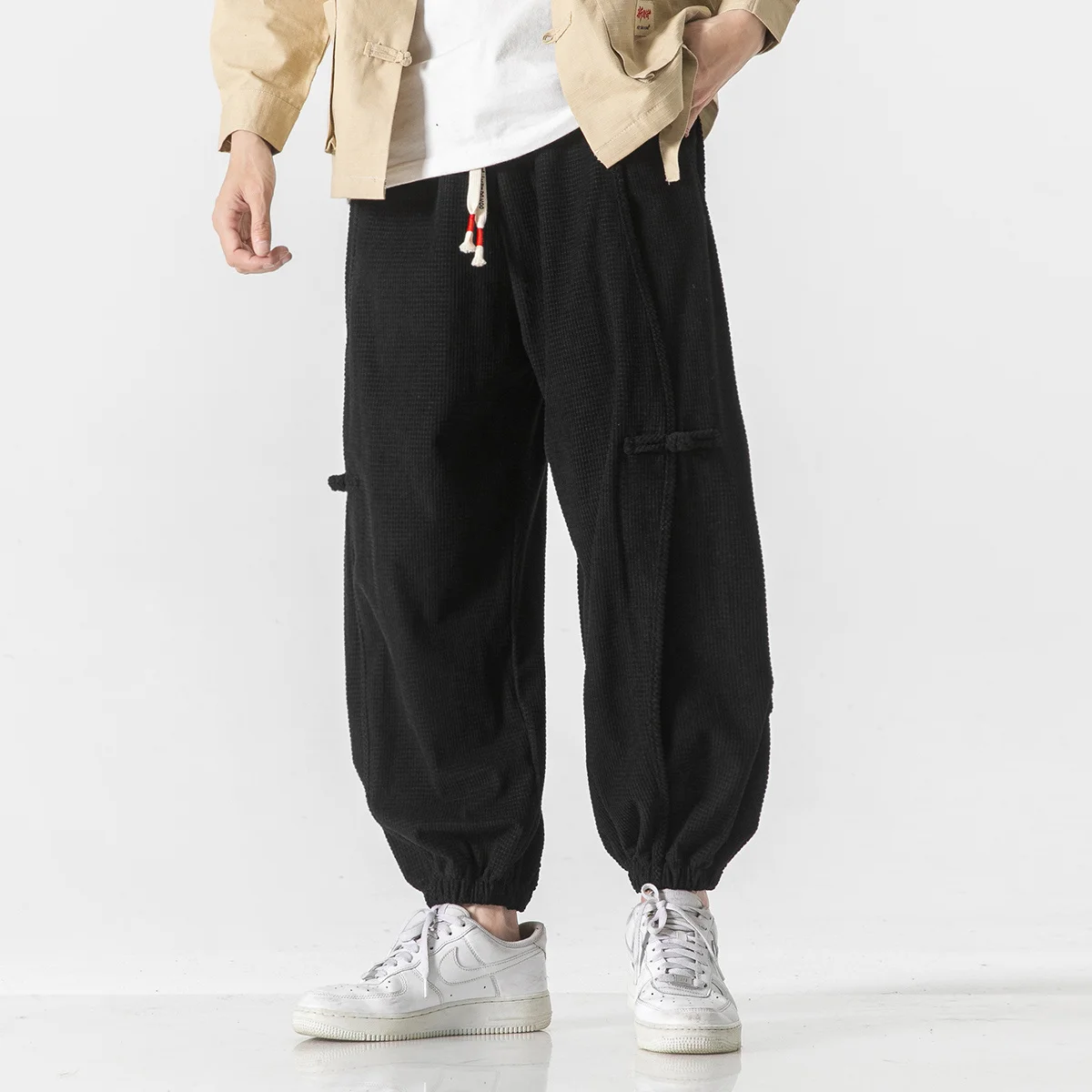 

Chinese Style Fashion Loose Plus Size Casual Harem Pants Men Clothing Ethnic Baggy Joggers Harajuku Trousers Oversized Bloomers