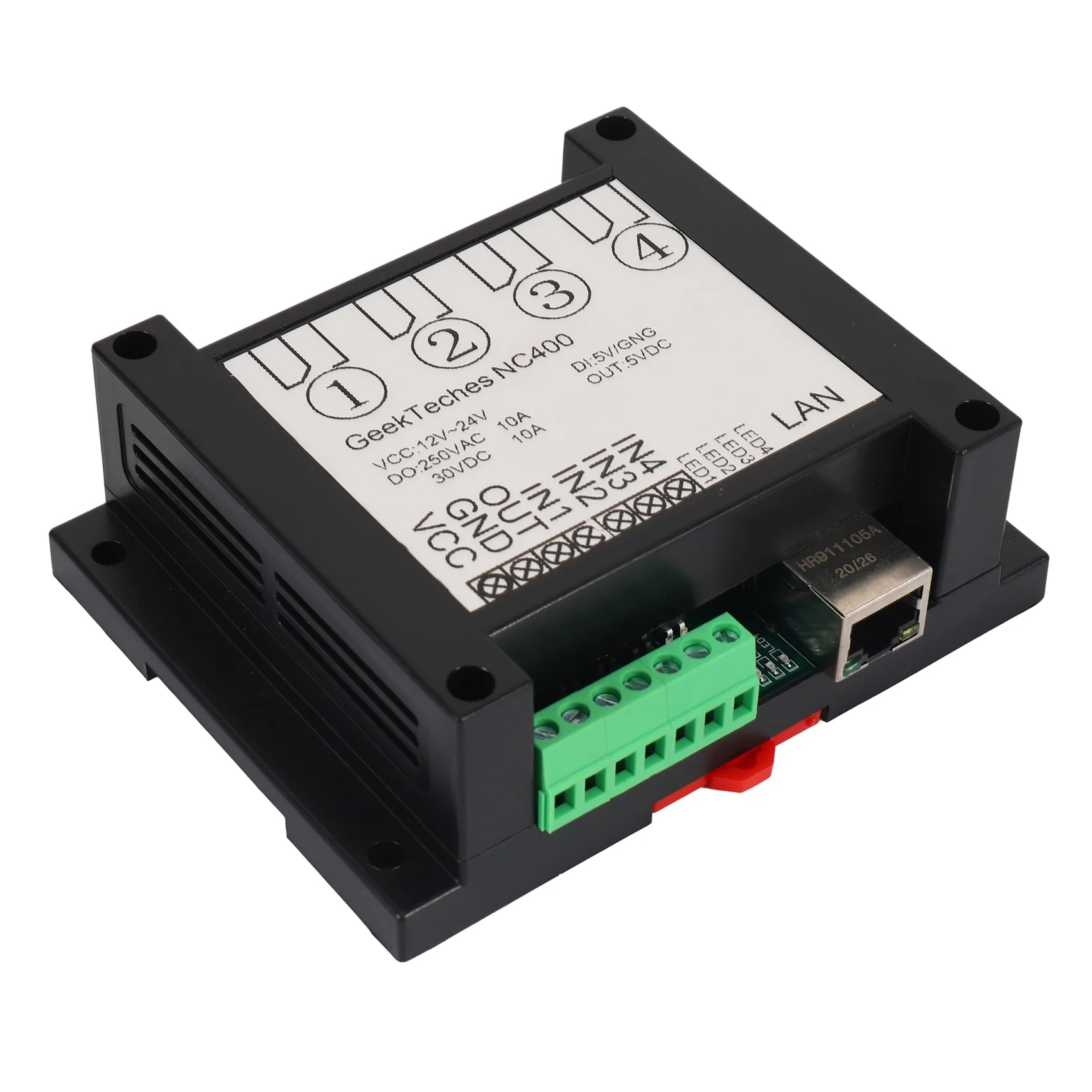 placa de controle remoto com rele canais controlador de rede udp w5500 nc400 rj45 tcp ip web 01