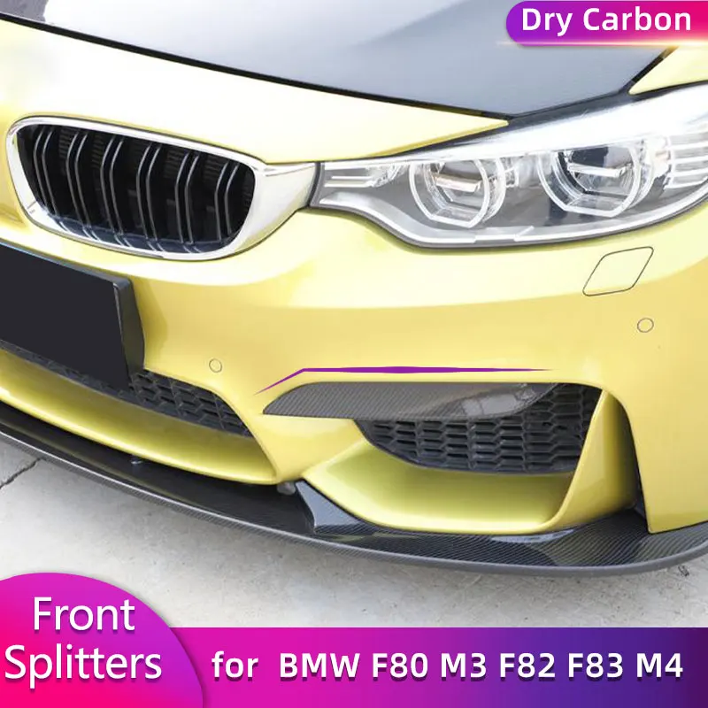 

Prepreg Dry Carbon Front Bumper UP Splitters for BMW F80 M3 F82 F83 M4 2014-2018 Car Racing Front Splitter Fins Body Kits