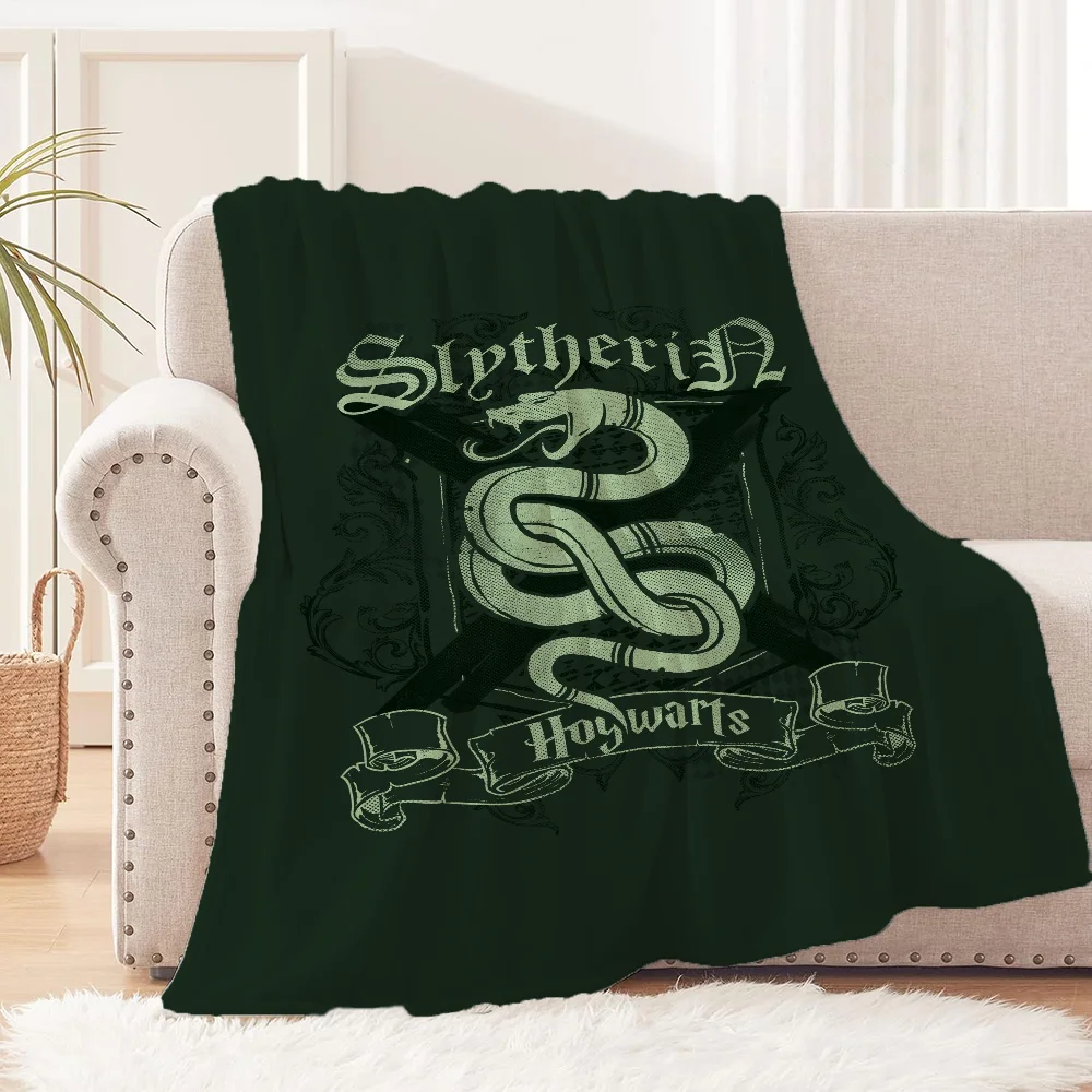 Slytherin HP Co-Brand Miniso Cooling Blanket Halloween Bedspread on the Bed Plaid Sofa Blankets and Bedspreads Blankets Throws