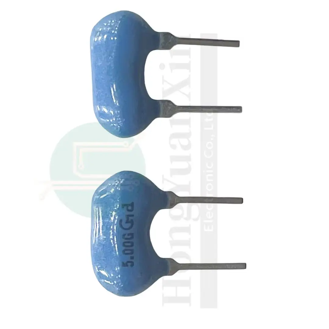 100PCS/ 5M ceramic crystal oscillator CSA5.0MG 5.000MHZ 5MHZ in-line ceramic vibration two feet blue