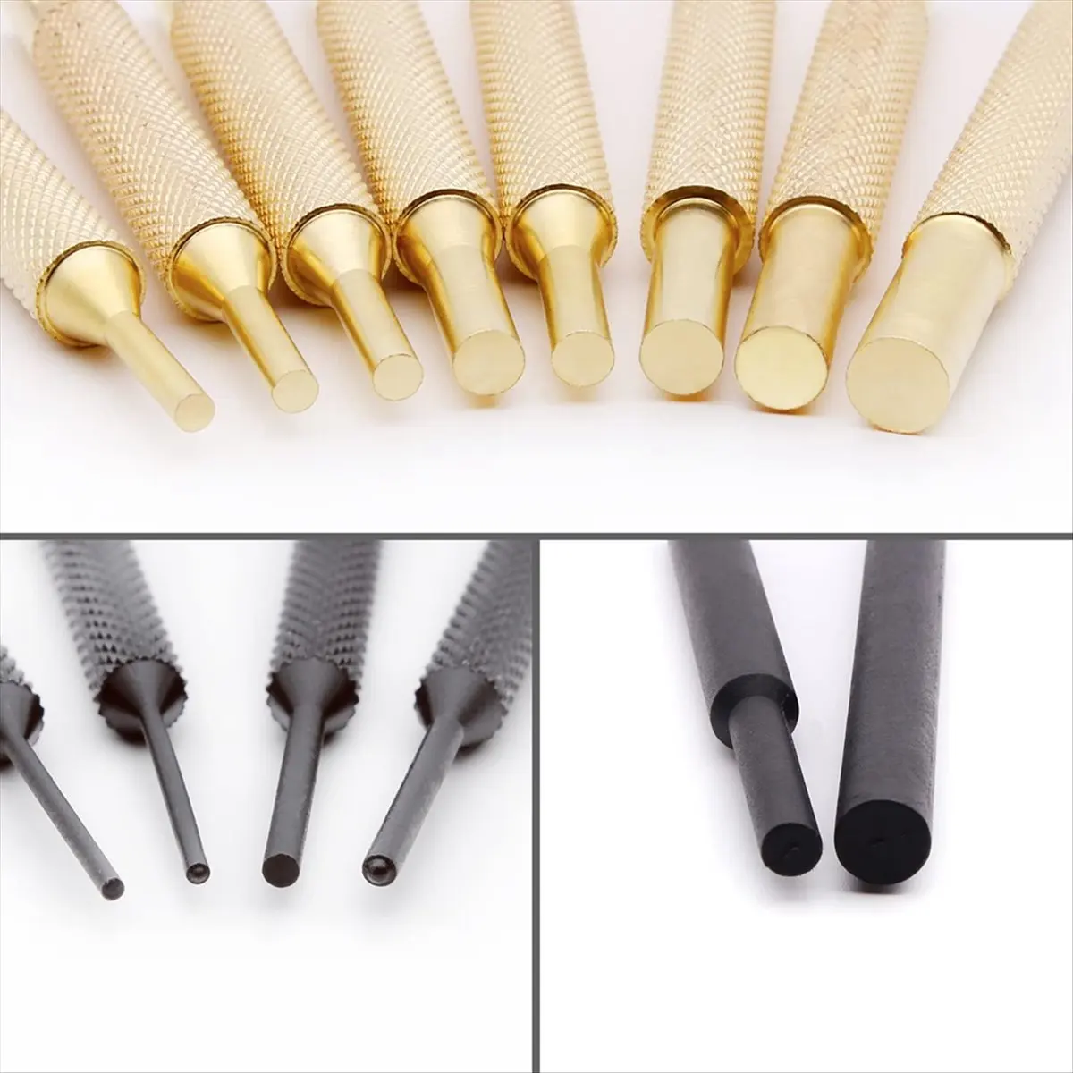 FOR HOME Professional Roll Pin Punch Set & Hammer -With Brass, Steel, Plastic Punches and Interchangeable Hammer Head