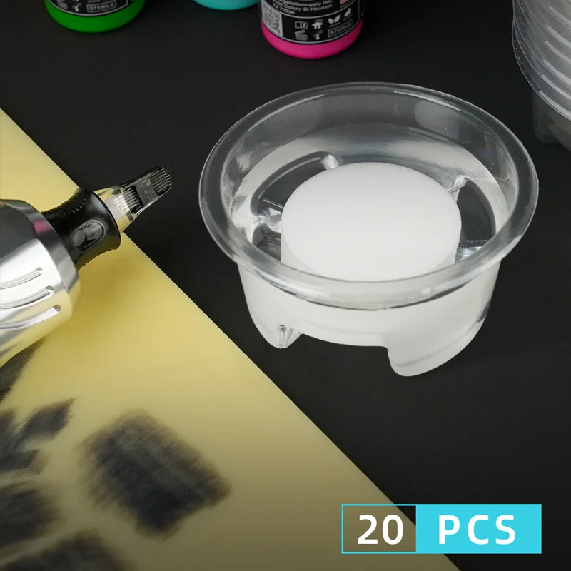 

Tattoo Disposable Dipping Cup, Needle and Tip Rinsing Dipping and Cleaning Sponge Cleaning Cup Tattoo Supplie 20pcs