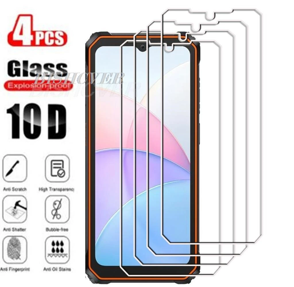 4Pcs Tempered Glass FOR Blackview BV6200 6.56