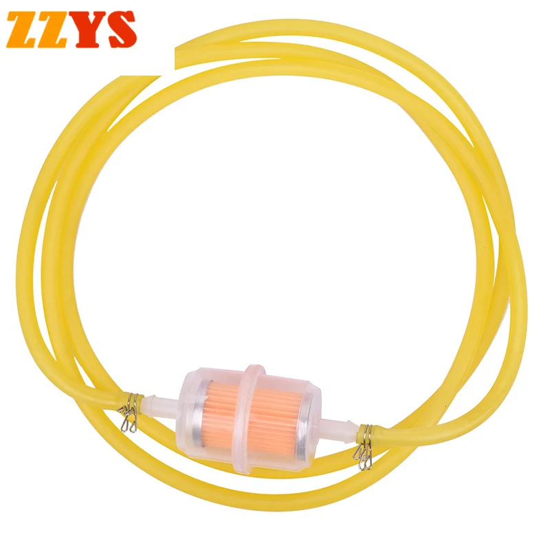 

Motorbike Petrol Gas Gasoline Liquid Oil Cup Fuel Filter and Yellow Fuel Tank Tube Tubing Pipe Hose Line & Clip Clamp Fastener