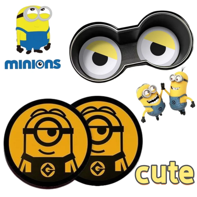 

Новинка: Креативный коврик-подставка для автомобиля с изображением Миньонов, модный персонализированный коврик для хранения вещей, высококачественный, для декора салона автомобиля, нескользящий.