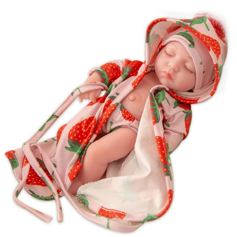 Mini 10 pollici/25 cm baby doll carino coccole morbido lavabile vestaglia pigiama realistico compagno di giochi simulazione bambola rinata migliori ragazze giocattolo regalo