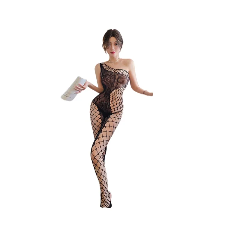 

Erotic Open Crotch Bodystockings Lingerie Women Hollow Pantyhose Fishnet High Stocking Crotchless Sexy​ ​Adult Female Jumpsuit