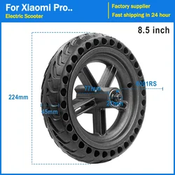 8.5 Inch Solid with 5 Holes Hub Wheel Assembly for Xiaomi Pro Electric Scooter Rear Tire 8 1/2x2 Honeycomb Tires Spare Parts