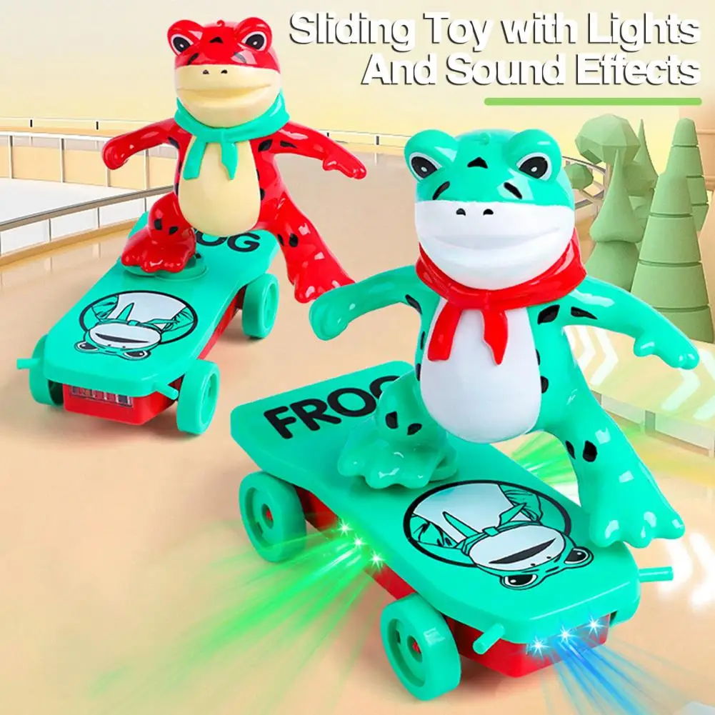 

Electric Frog Skateboard Balance Bike Lights Music 360 Degree Rotating Stunt Scooter Toy Children's Boys Educational Toys