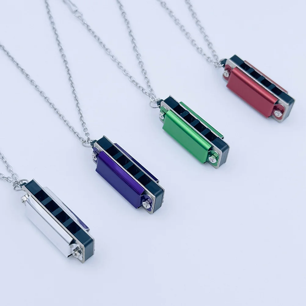 

8 Pcs Harmonica for Primary School Students Party Favor Cute Mini Necklace Music Musical Instrument Metal Gift Child Kids