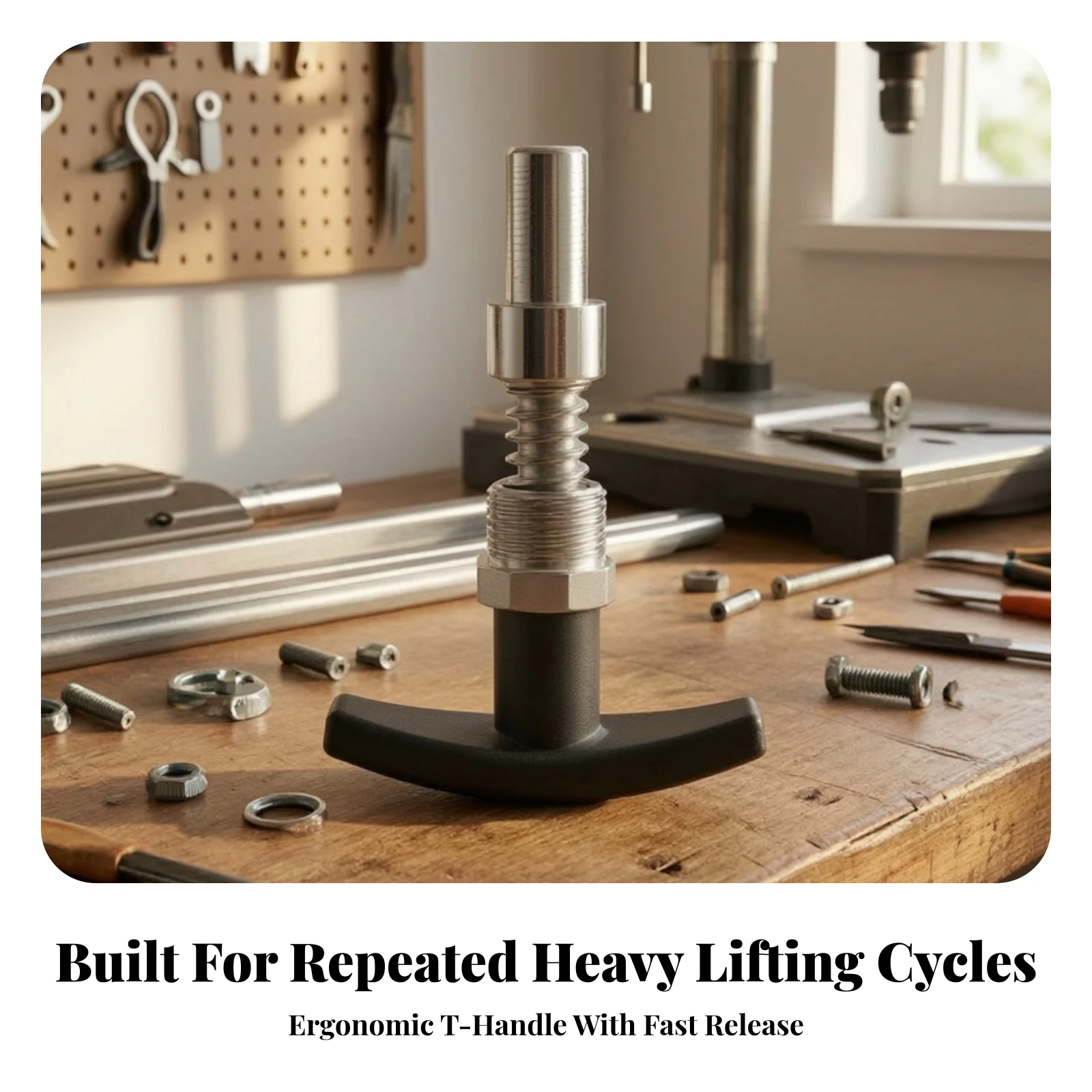 Elastic Locking Pin with T-Handle Heavy-Duty Spring Plunger with T-Handle M20 Index Plunger Sturdy Fastener Lightweight