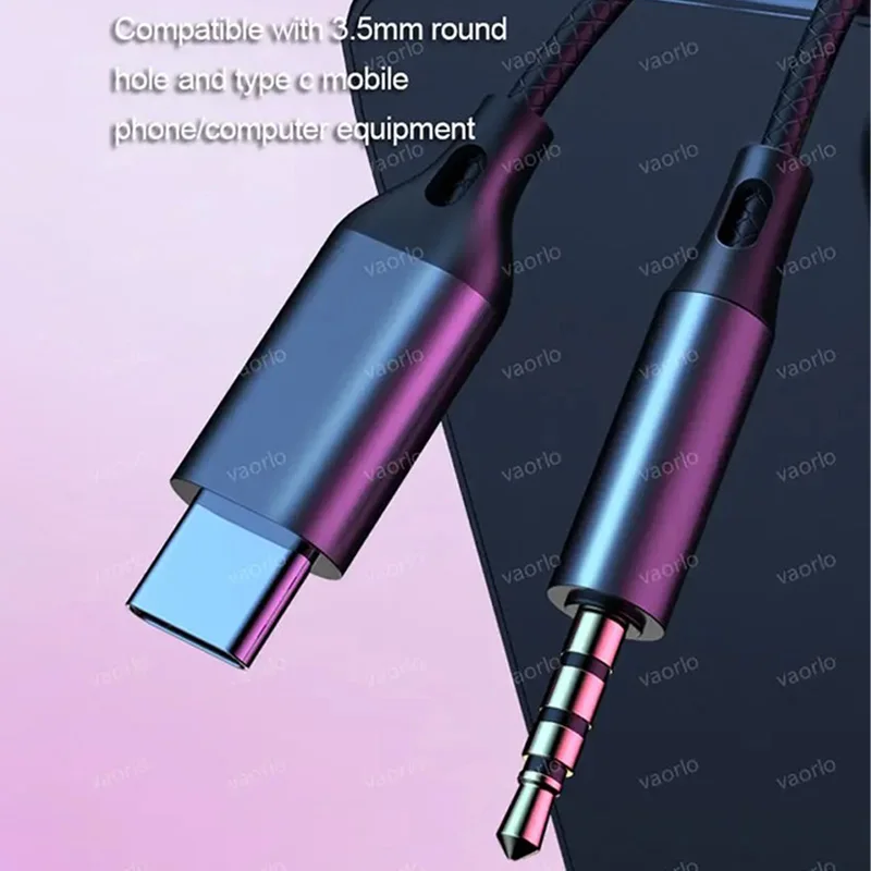 9D HIFI Heavy Bass Earphone 3.5MM AUX/Type-C Digital Chip 7.1 Surround Stereo Wired Headset With Mic Earbud For Samsung Android image 6