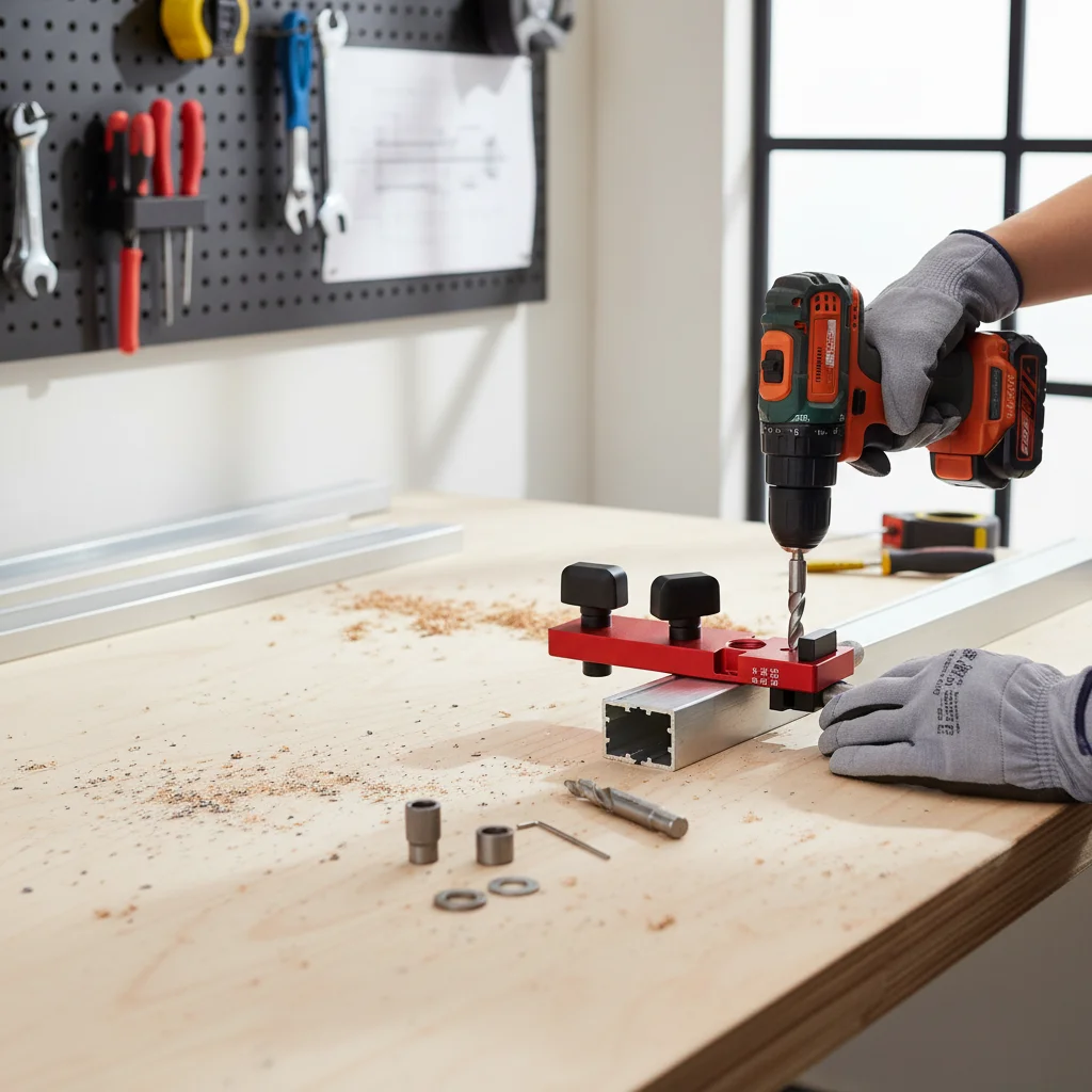 1set Aluminum Profile Puncher Locator Quick Positioning Tapping Efficient Tap Guiding For DIY Projects Bookcase Wardrobe Make
