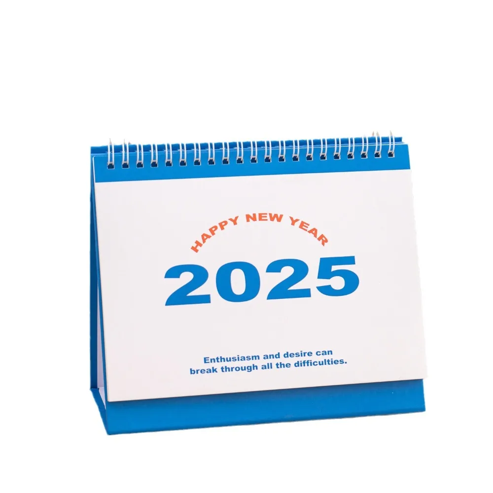 

Protable Standing Flip 2025 English Desk Calendar Table Schedule Desktop Calendar Planning Daily Monthly Table Planner Gifts