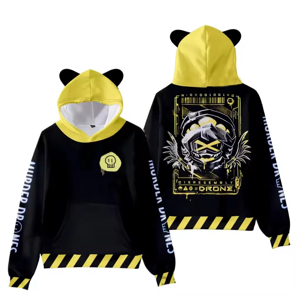 

Y2K Y2K MURDER DRONES Best Friends N UZI Cat Ear Hoodie Unisex Streetwear Spring/Autumn Teens Kawaii Tops Personality Clothin