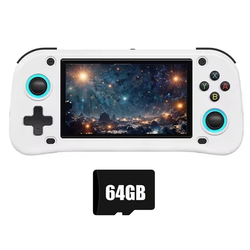 A73E-G28 Retro Handheld Video Game Console 64GB 4.3 Inch HD Screen Linux Game Player Supports 20+ Emulators