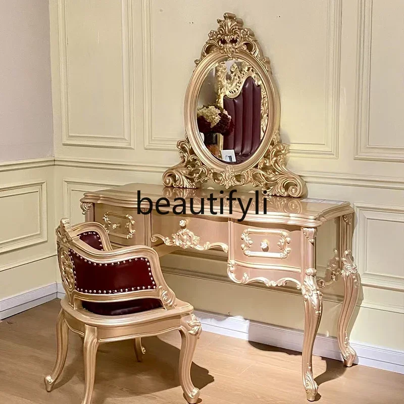 

French dresser villa bungalow large high-end solid wood furniture European court mansion customization07A