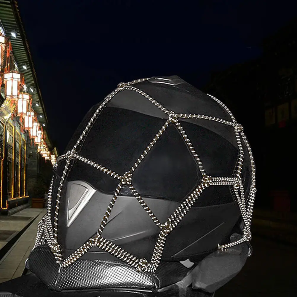 1Set Reliable Elastic Motorcycle Mesh Net Heavy-Duty Bike Cargo Organizer for Luggage Helmets Gear with 6 Secure Hooks