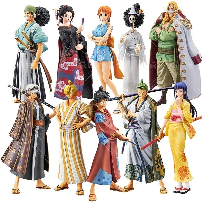 18cm One Piece Anime Figure Luffy Zoro Chopper Nami Action Figure Land of Wano Toys for Kids Gifts Collectible Model