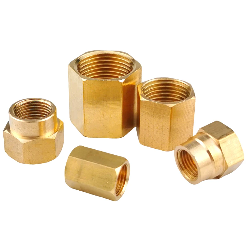 Brass Pipe Fitting Copper Hose Hex Coupling Coupler Fast Connetor Female Thread 1/8