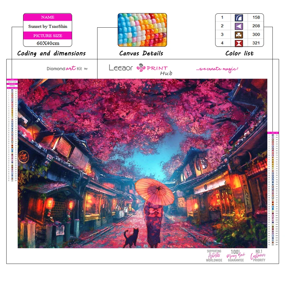 Landscape Diamond Painting Mount Fuji Sakura Picture Full Diamond Cross Stitch Kits Mosaic Embroidery Home Decor Birthday Gift