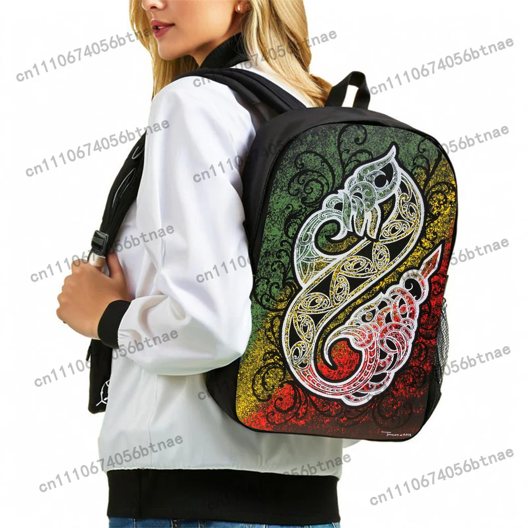 Travel Commuting Holiday Gift 3pcs New Zealand Maori Style Themed Unisex Backpack, Featuring a Easy And Stylish Design, Serves A