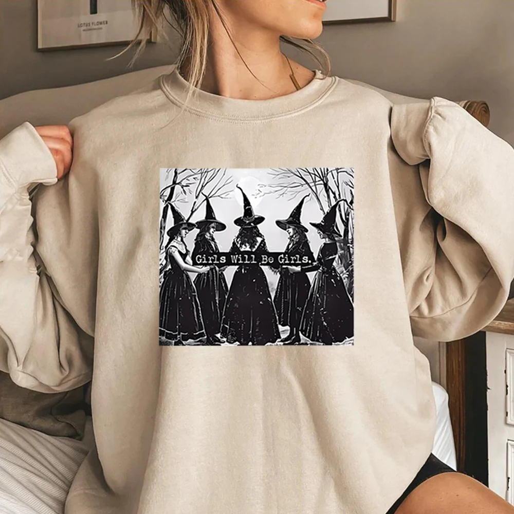 

Halloween Witch Sweatshirt Girls Will Be Girls Witch Hoodie Judith Beheading Holofernes Shirt Halloween Witchy Vibes Sweatshirts