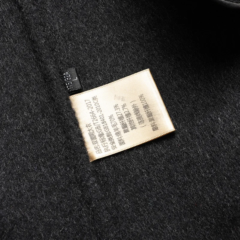 Winter Autumn Men's Double-Breasted Wool Blend Overcoat Hand Sewing Essential Coats Gentlemen Topcoat Old Money Elegant Attire