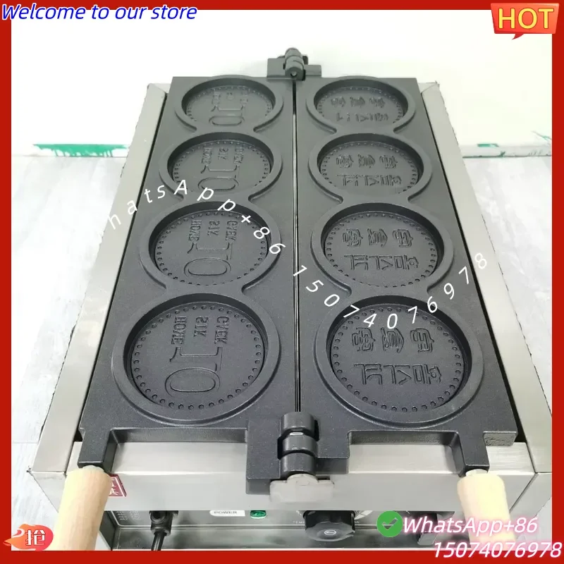 2026 Commercial Household Mini Electric Waffle Maker with Detachable Plate Stainless Steel 4-Grid Capacity