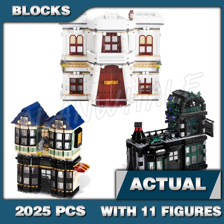 1340pcs Magical World of Wizards School Castle Great Hall Tower Vanishing Cabinet 68010 Building Block Toy Compatible With Model