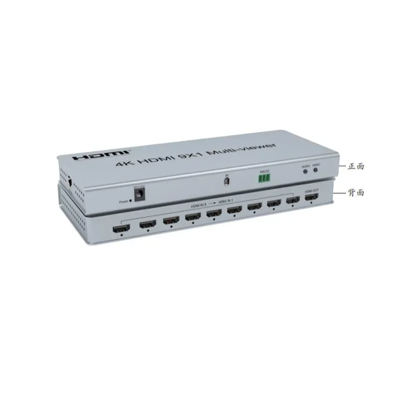 Best-Selling LERGB 4K30HZ KVM 9x1 Video Splitter Ultra-High Resolution Plastic Downward Compatibility Multi-screen Display