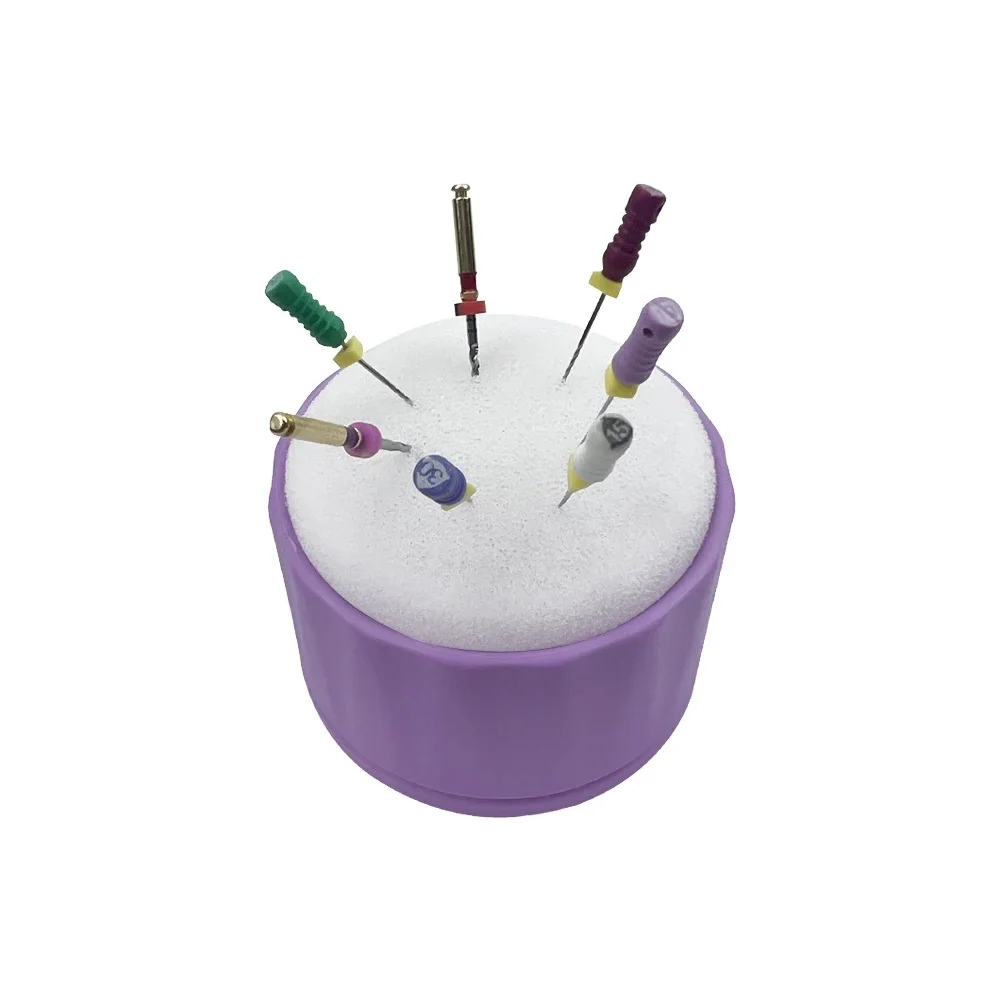 

4pcs Round Endo Stand Cleaning Table Autoclavable Dental Endo Stand Root File Washing Box With Sponge For Dentistry Dentists