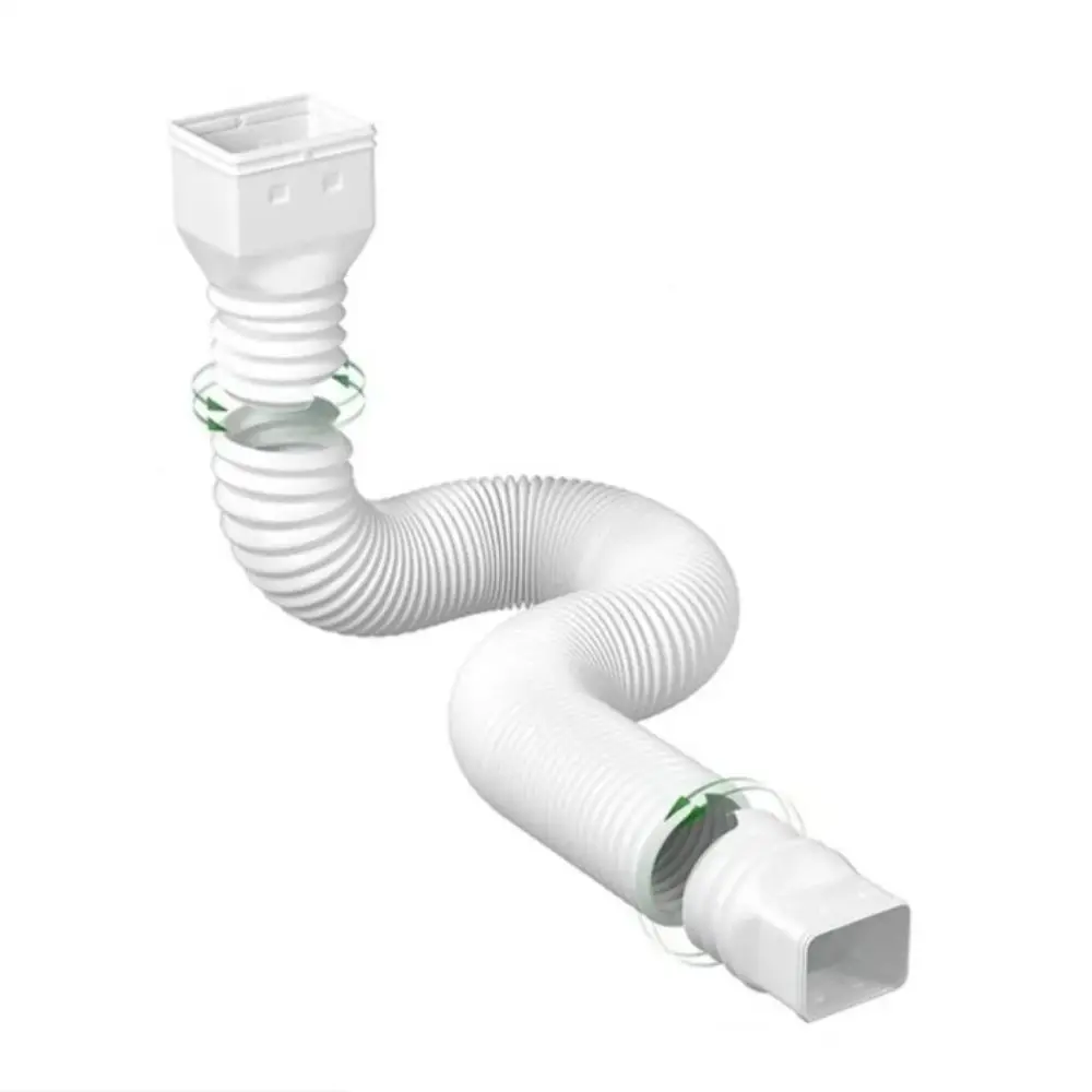Flexible PE Downspout Extender Durable Extendable Rain Gutter Extension Freeze-Proof Weather-Resistant Flexible Downspout